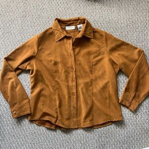 Brown button up blouse